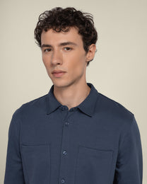 Larsson &amp; Co Men’s Gudhjem Interlock Jersey Long Sleeve Shirt