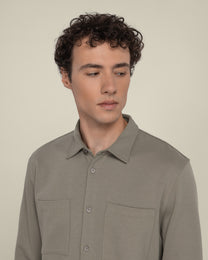 Larsson &amp; Co Men’s Gudhjem Interlock Jersey Long Sleeve Shirt