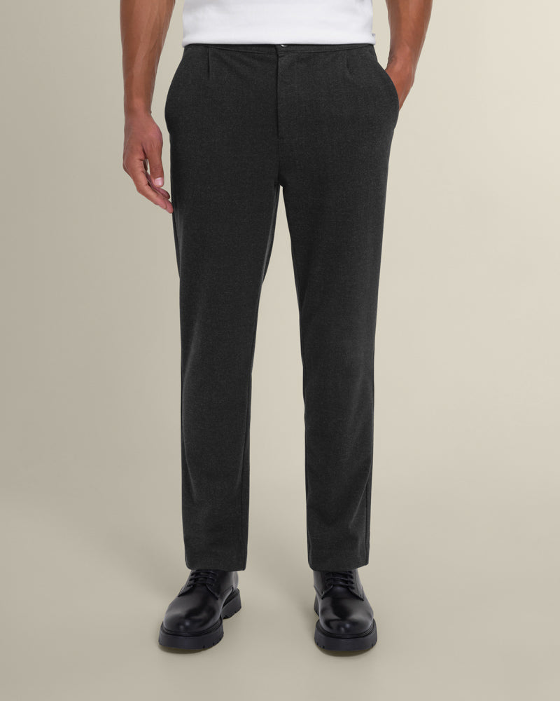 Larsson &amp; Co Men’s Malov Charcoal Jersey Casual Overshirt &amp; Trouser Set