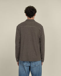 Ommel - Houndstooth Jersey Casual Overshirt