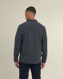Ommel - Houndstooth Jersey Casual Overshirt