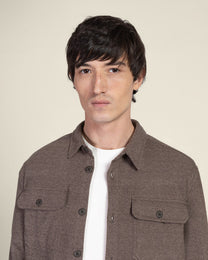 Herringbone Jersey Casual Overshirt