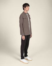 Herringbone Jersey Casual Overshirt