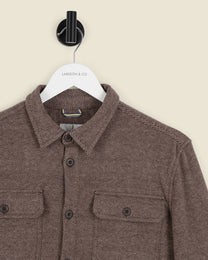 Herringbone Jersey Casual Overshirt