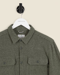 Herringbone Jersey Casual Overshirt