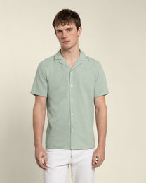 Mint Textured Short Sleeve Shirt