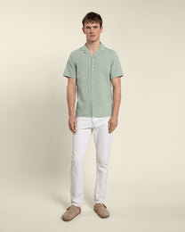 Mint Textured Short Sleeve Shirt