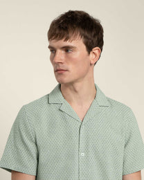 Mint Textured Short Sleeve Shirt