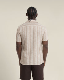 Aric - Jacquard Stripe Short Sleeve Shirt
