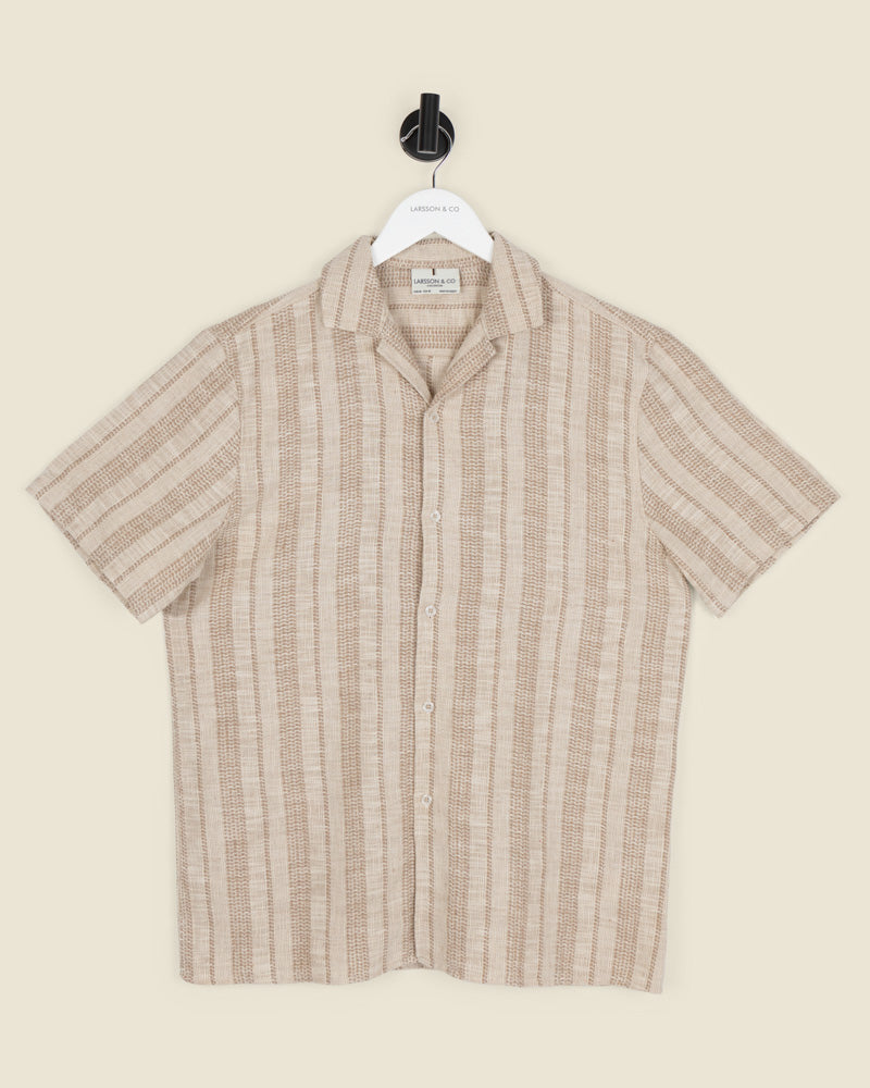 Aric - Jacquard Stripe Short Sleeve Shirt