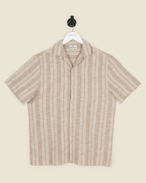 Aric - Jacquard Stripe Short Sleeve Shirt