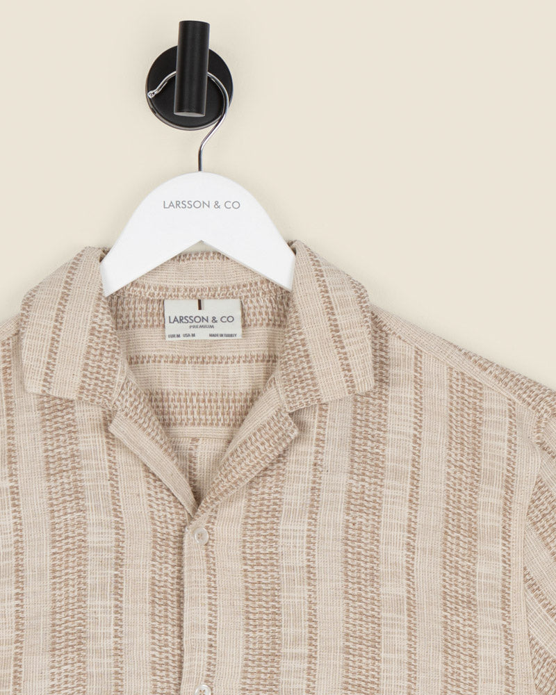 Aric - Jacquard Stripe Short Sleeve Shirt
