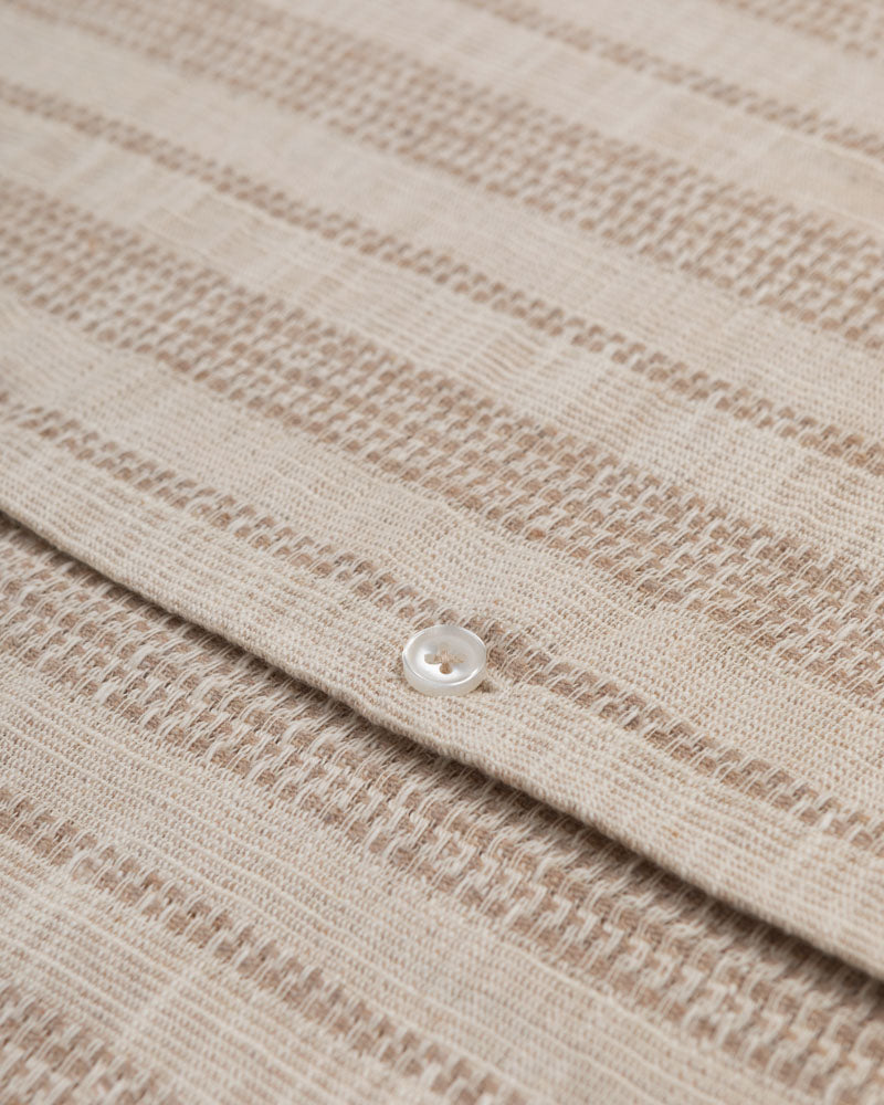 Aric - Jacquard Stripe Short Sleeve Shirt