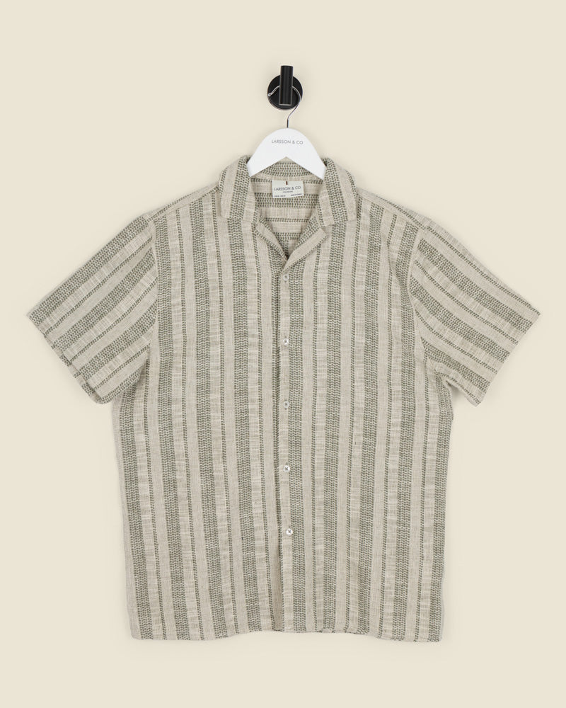 Aric - Jacquard Stripe Short Sleeve Shirt
