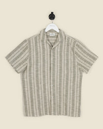 Aric - Jacquard Stripe Short Sleeve Shirt