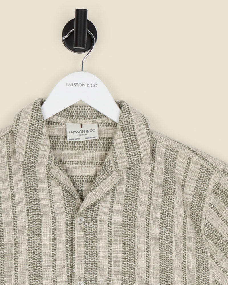 Aric - Jacquard Stripe Short Sleeve Shirt