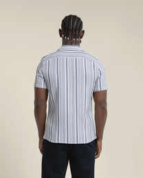 Olsen - Waffle Stripe Short Sleeve Shirt