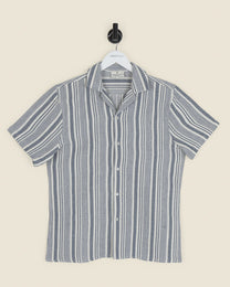 Olsen - Waffle Stripe Short Sleeve Shirt
