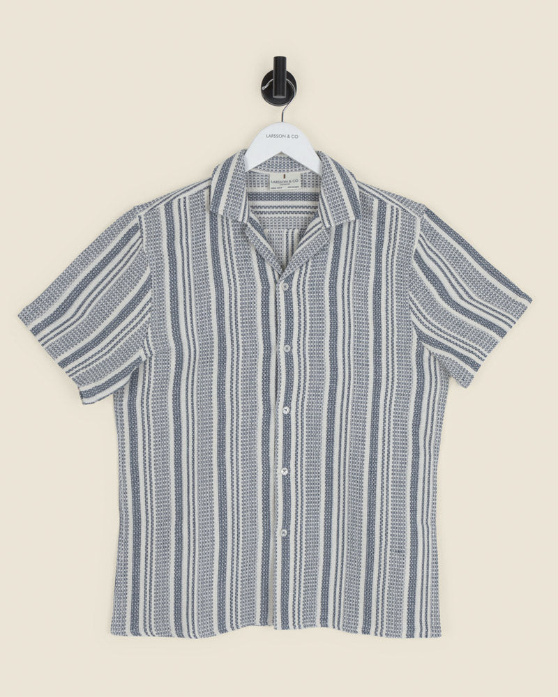 Olsen - Waffle Stripe Short Sleeve Shirt