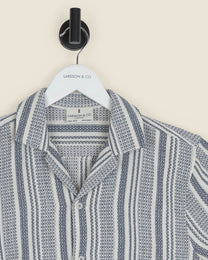 Olsen - Waffle Stripe Short Sleeve Shirt