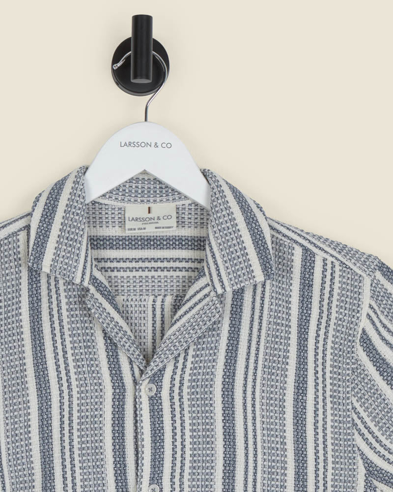 Olsen - Waffle Stripe Short Sleeve Shirt
