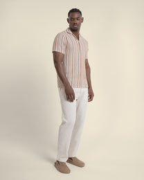 Olsen - Waffle Stripe Short Sleeve Shirt