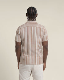 Olsen - Waffle Stripe Short Sleeve Shirt