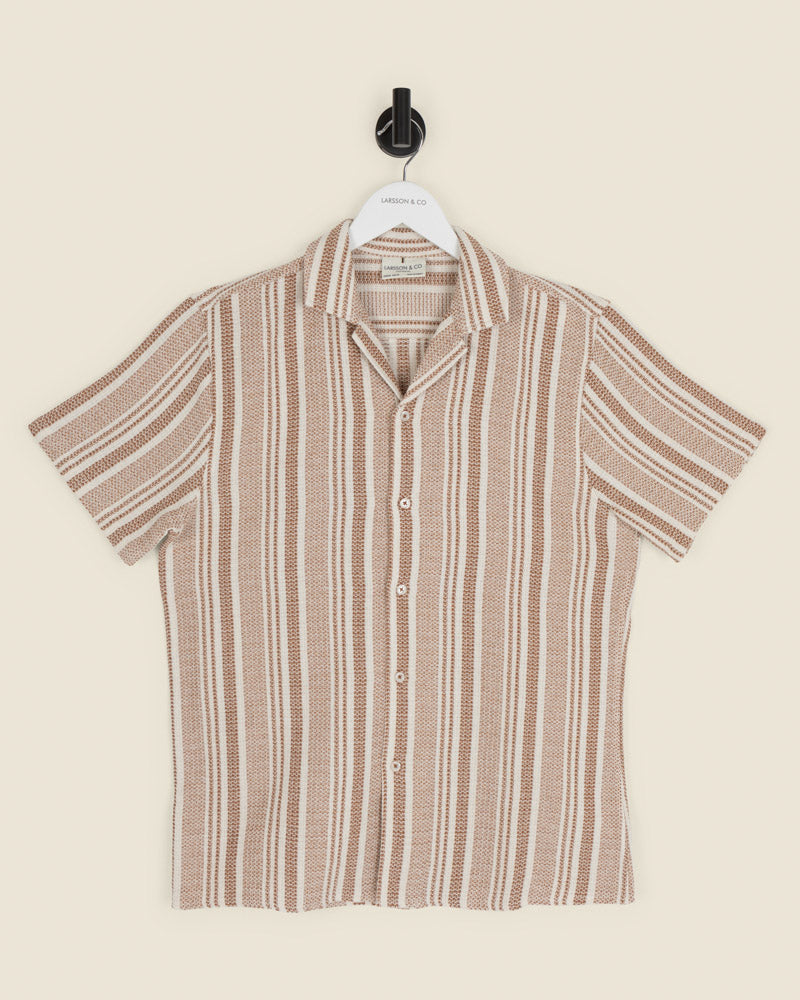 Olsen - Waffle Stripe Short Sleeve Shirt