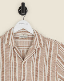 Olsen - Waffle Stripe Short Sleeve Shirt