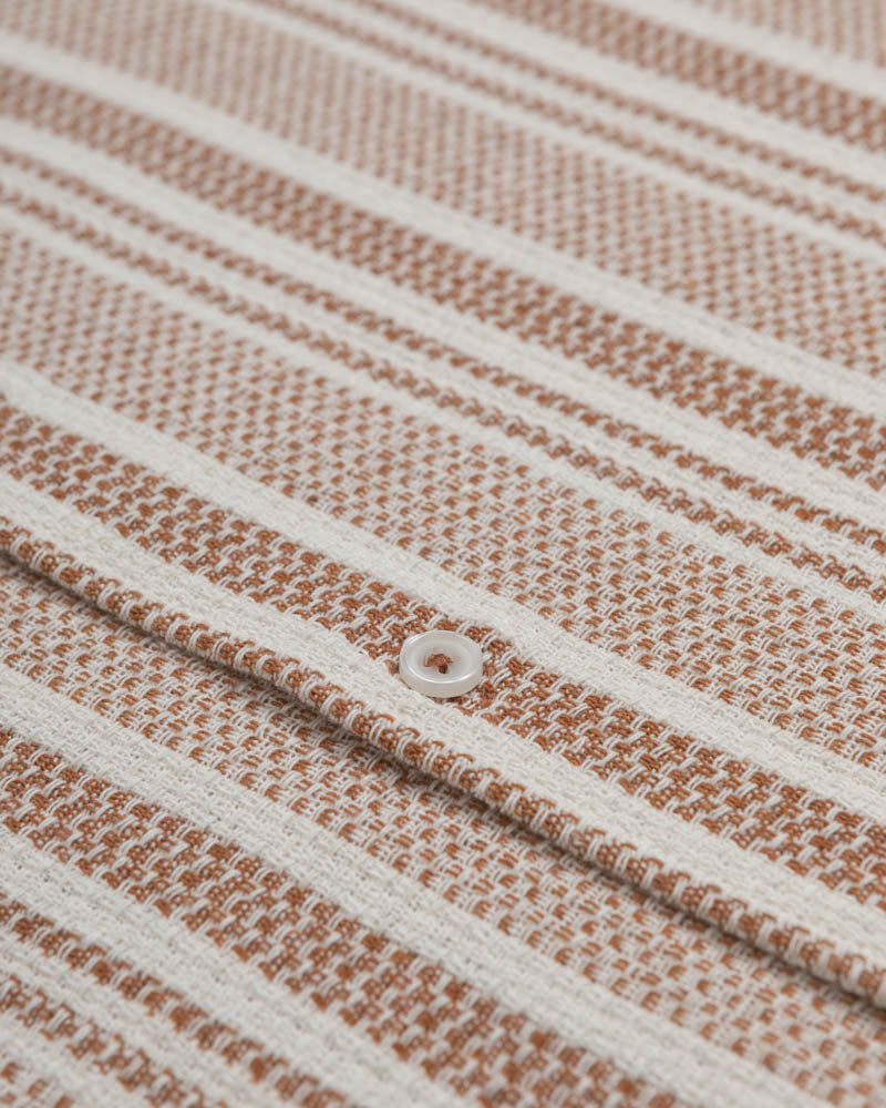 Olsen - Waffle Stripe Short Sleeve Shirt