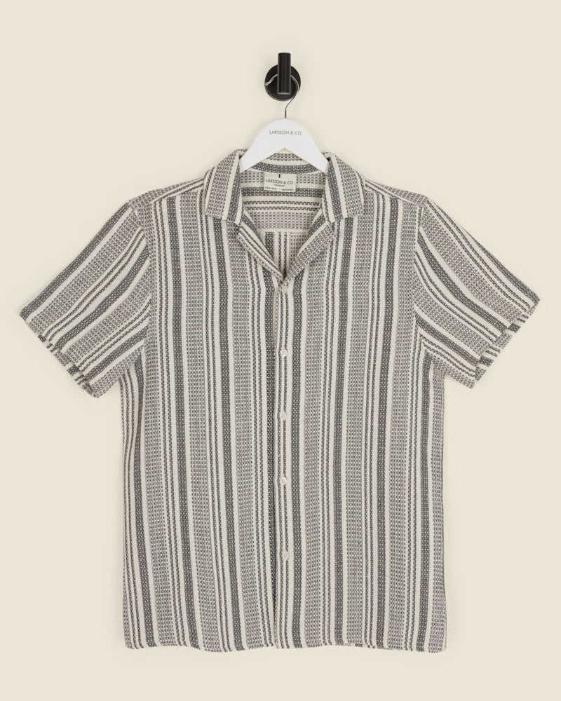 Olsen - Waffle Stripe Short Sleeve Shirt