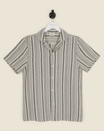 Olsen - Waffle Stripe Short Sleeve Shirt