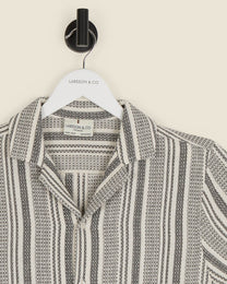 Olsen - Waffle Stripe Short Sleeve Shirt