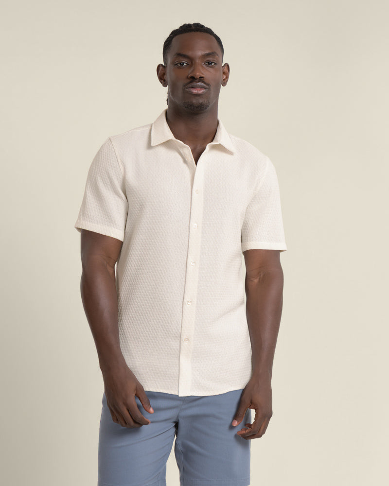 Carlsen - Square Jacquard Short Sleeve Shirt