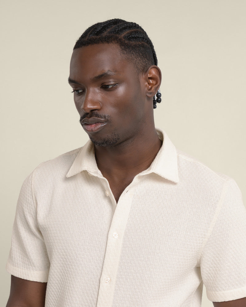 Carlsen - Square Jacquard Short Sleeve Shirt