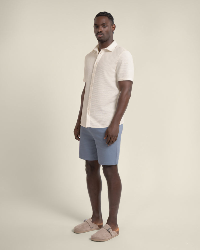 Carlsen - Square Jacquard Short Sleeve Shirt