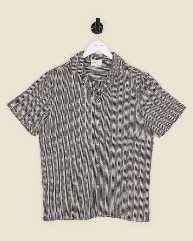 Frans - Twill Jacquard Stripe Short Sleeve Shirt
