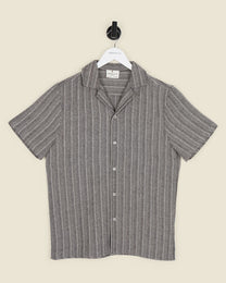 Frans - Twill Jacquard Stripe Short Sleeve Shirt