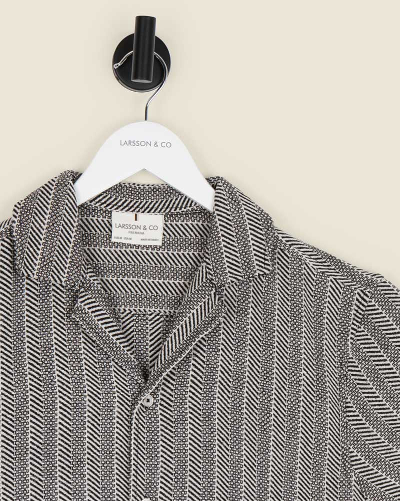 Frans - Twill Jacquard Stripe Short Sleeve Shirt