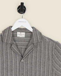 Frans - Twill Jacquard Stripe Short Sleeve Shirt