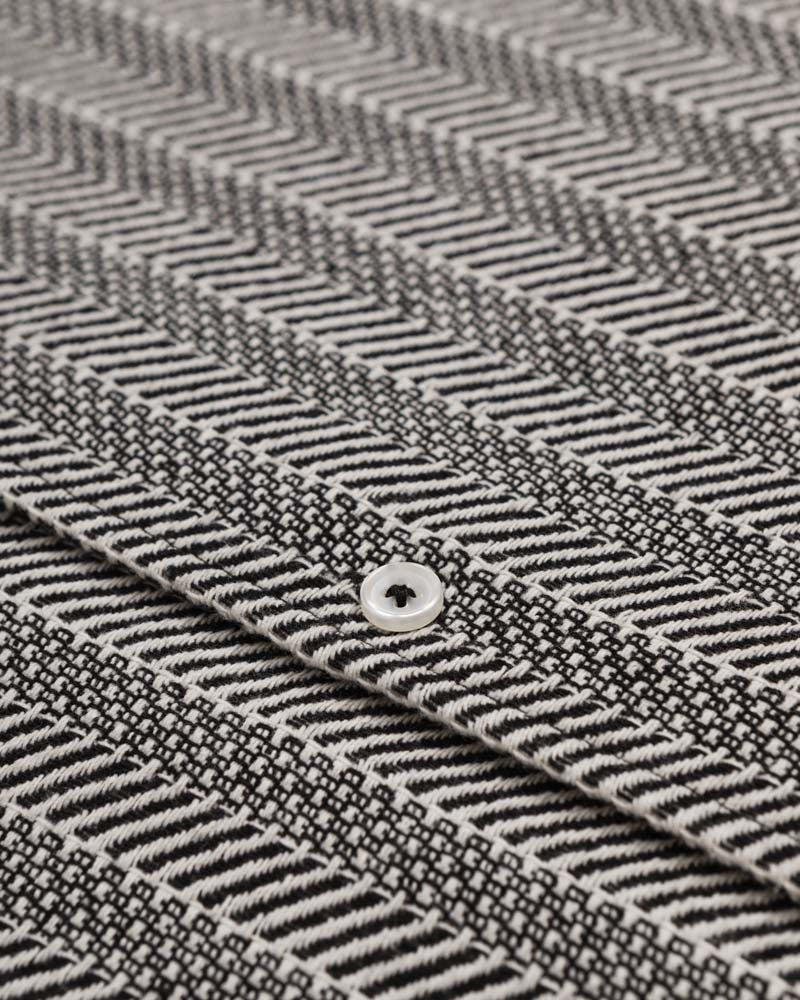 Frans - Twill Jacquard Stripe Short Sleeve Shirt