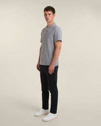 Frans - Twill Jacquard Stripe Short Sleeve Shirt