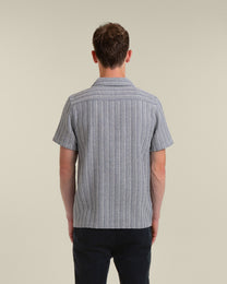 Frans - Twill Jacquard Stripe Short Sleeve Shirt