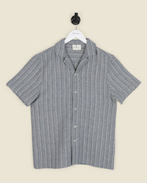 Frans - Twill Jacquard Stripe Short Sleeve Shirt