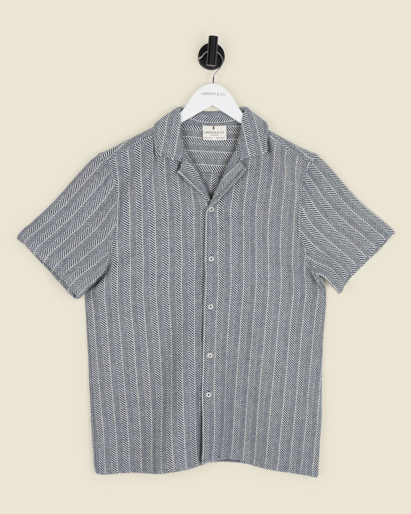 Frans - Twill Jacquard Stripe Short Sleeve Shirt