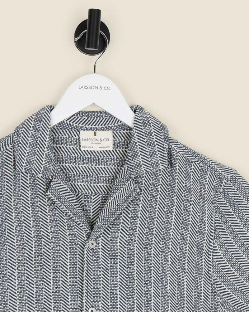 Frans - Twill Jacquard Stripe Short Sleeve Shirt