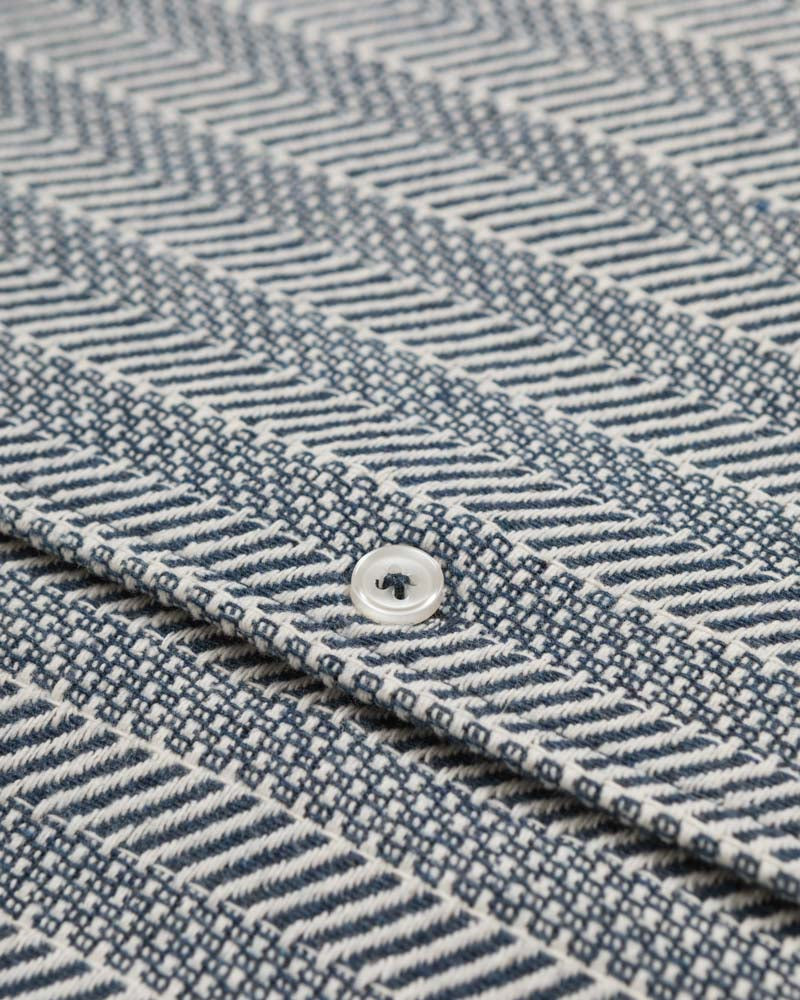 Frans - Twill Jacquard Stripe Short Sleeve Shirt