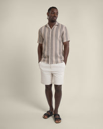 Ivar - Waffle Jacquard Stripe Short Sleeve Shirt