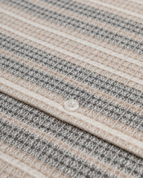 Ivar - Waffle Jacquard Stripe Short Sleeve Shirt