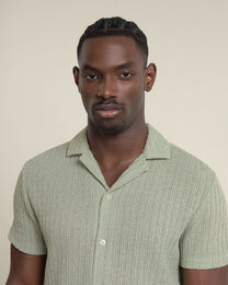 Peder - Crochet Jacquard Short Sleeve Shirt